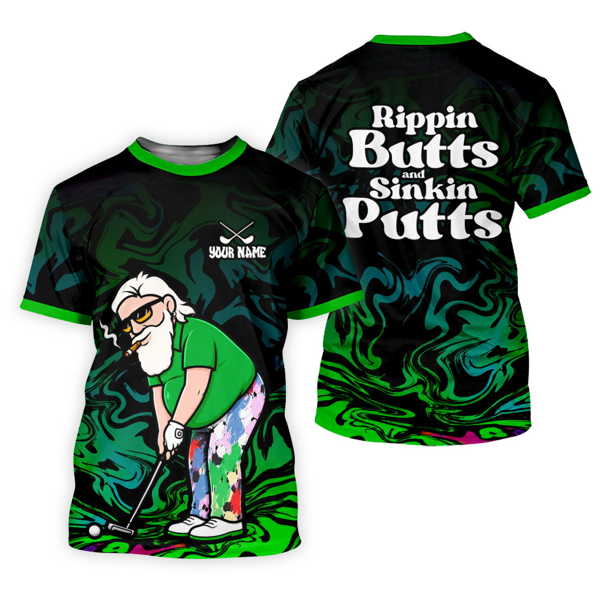 Funny Rippin Butts And Sinkin Putts Polo Shirt, Womens Golf Tops, Golf Polo For Women