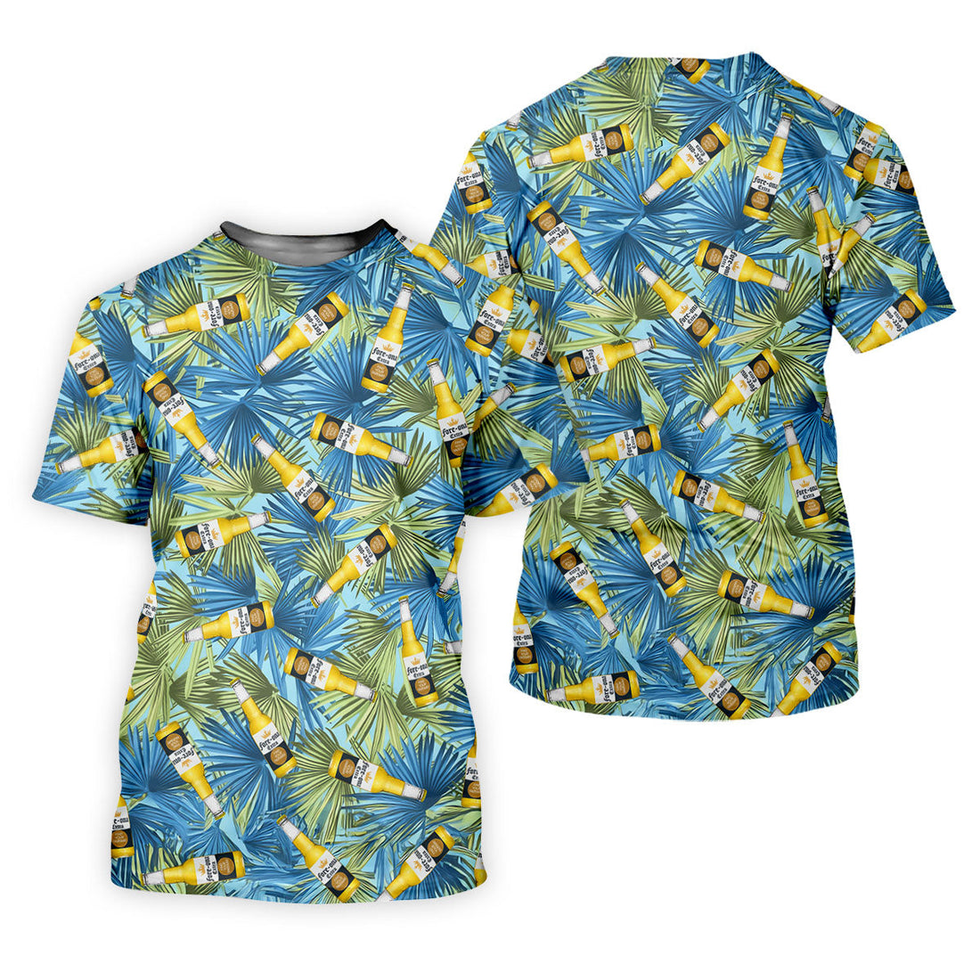 Funny Tropical Beer Bottle Pattern Golf Polo Shirt, Golf Tops For Women, Performance Golf Shirt