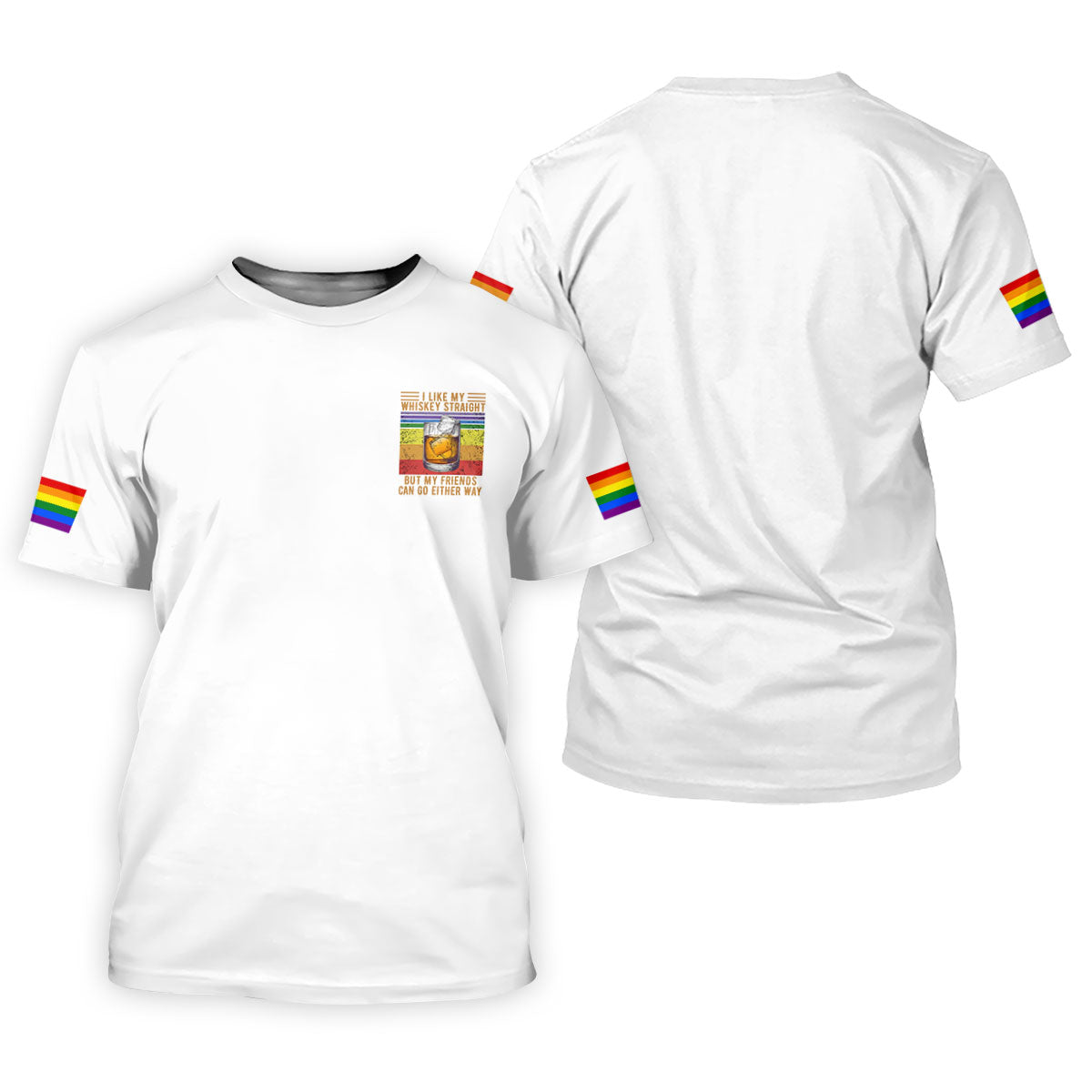 I Like My Whiskey Straight LGBT Pride Month Fun Women's Golf Shirts, LGBT Support Pride Shirt
