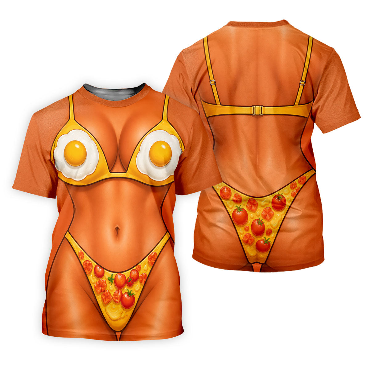 Funny Fried Egg Bikini Body Golf Shirt, Women’s Golf Polo, Ladies Golf Tops, Printed Golf Shirt