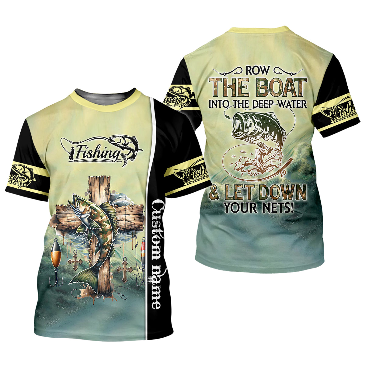 Let Down Your Nets Camouflage Fishing Shirts, Christian Fishing SPF Shirt For Men, Presents For Fishermen
