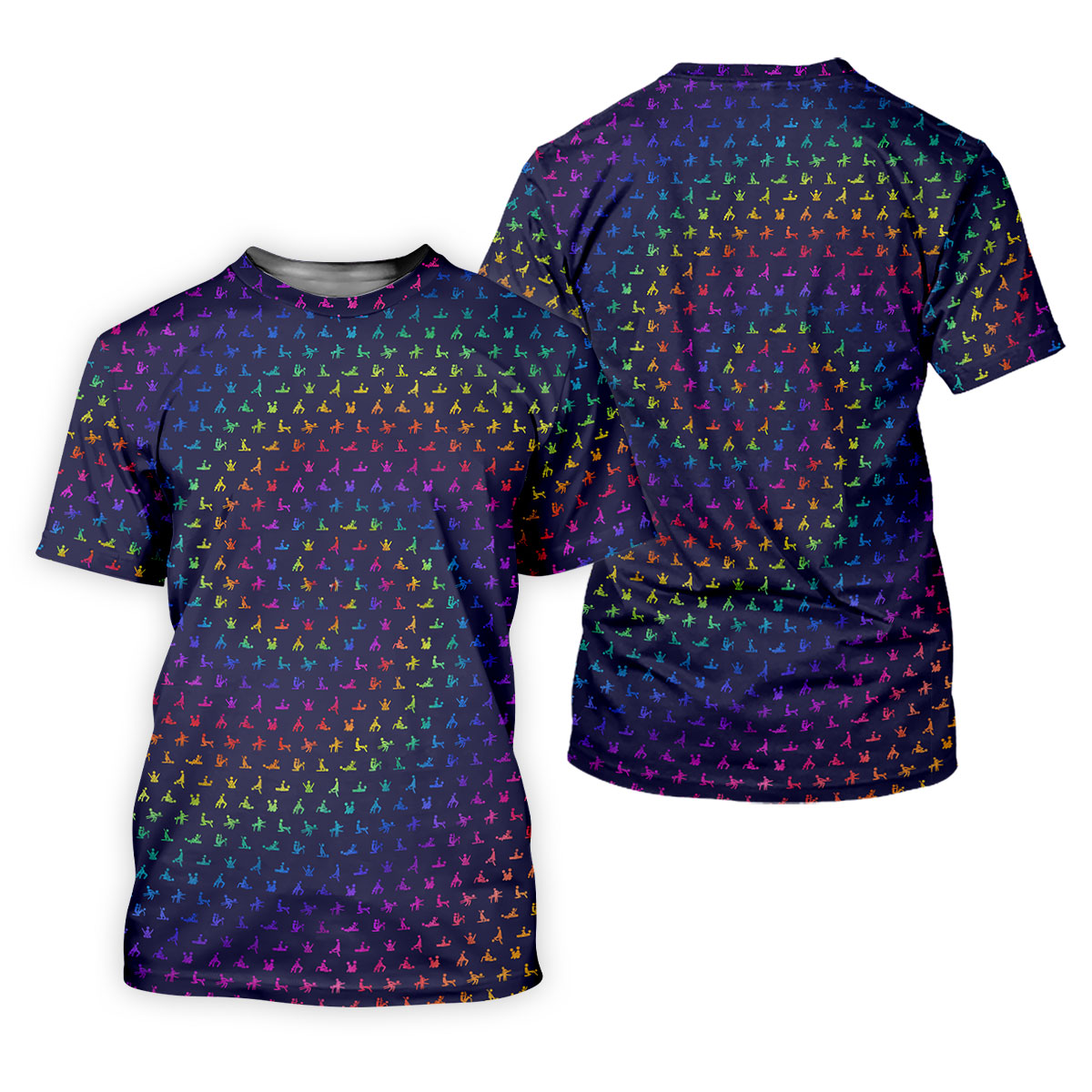 Naughty Position Adult Humor Rainbow Effect Women Golf Top, Festive Ladies Golf Tops, Ladies Golf Shirts