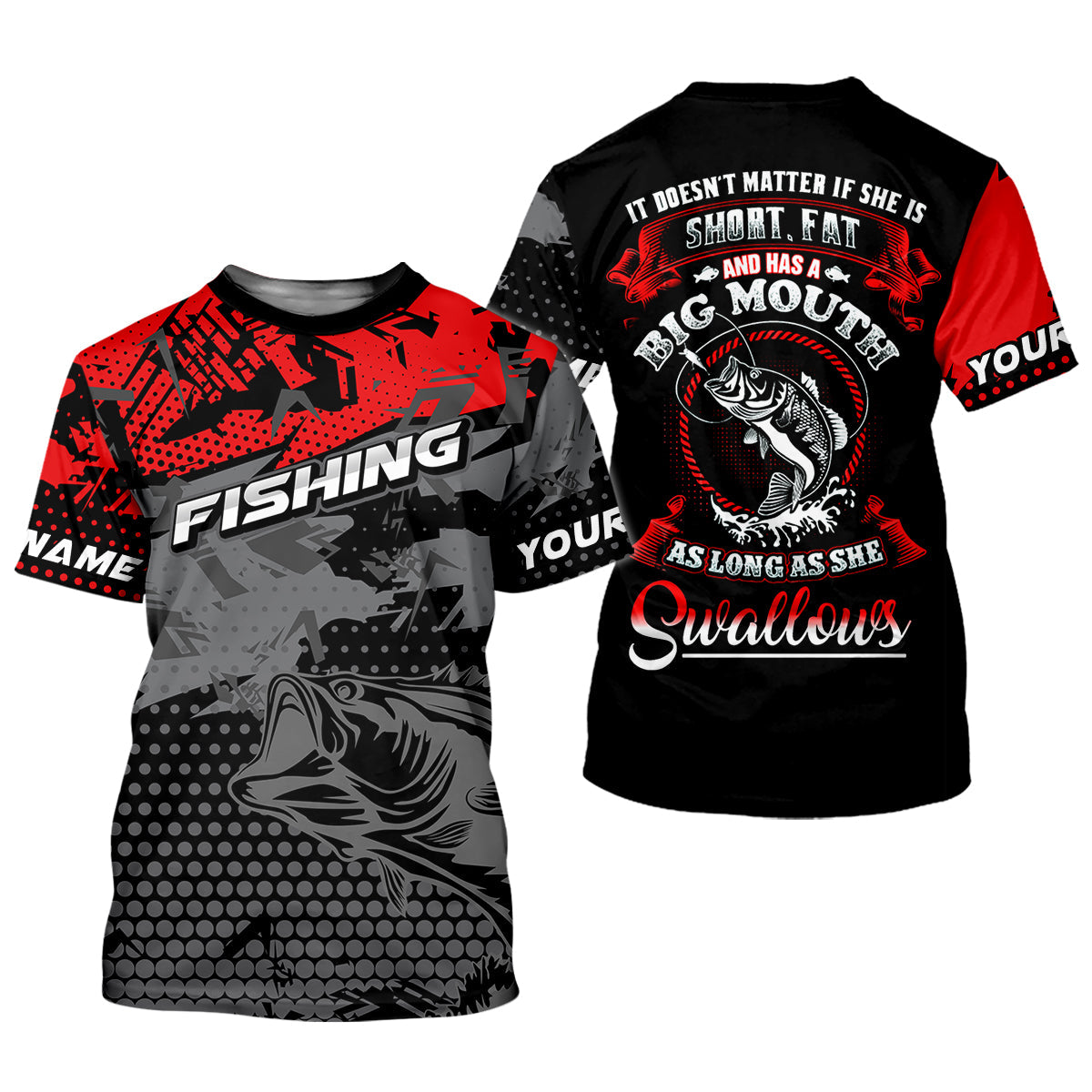 As Long As She Swallows Funny Fishing Shirt, Women SPF Shirt, Women Fishing Shirt, Female Fishing Shirts