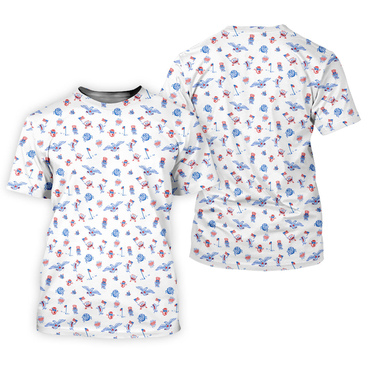 Funny Uncle Sam Eagle Golf Flag All-Over Print 4th of July, 250 Years USA Patriotic Golf Shirt, 4th Of July Golf Shirt, Golf Tops For Men, Golfing Apparel
