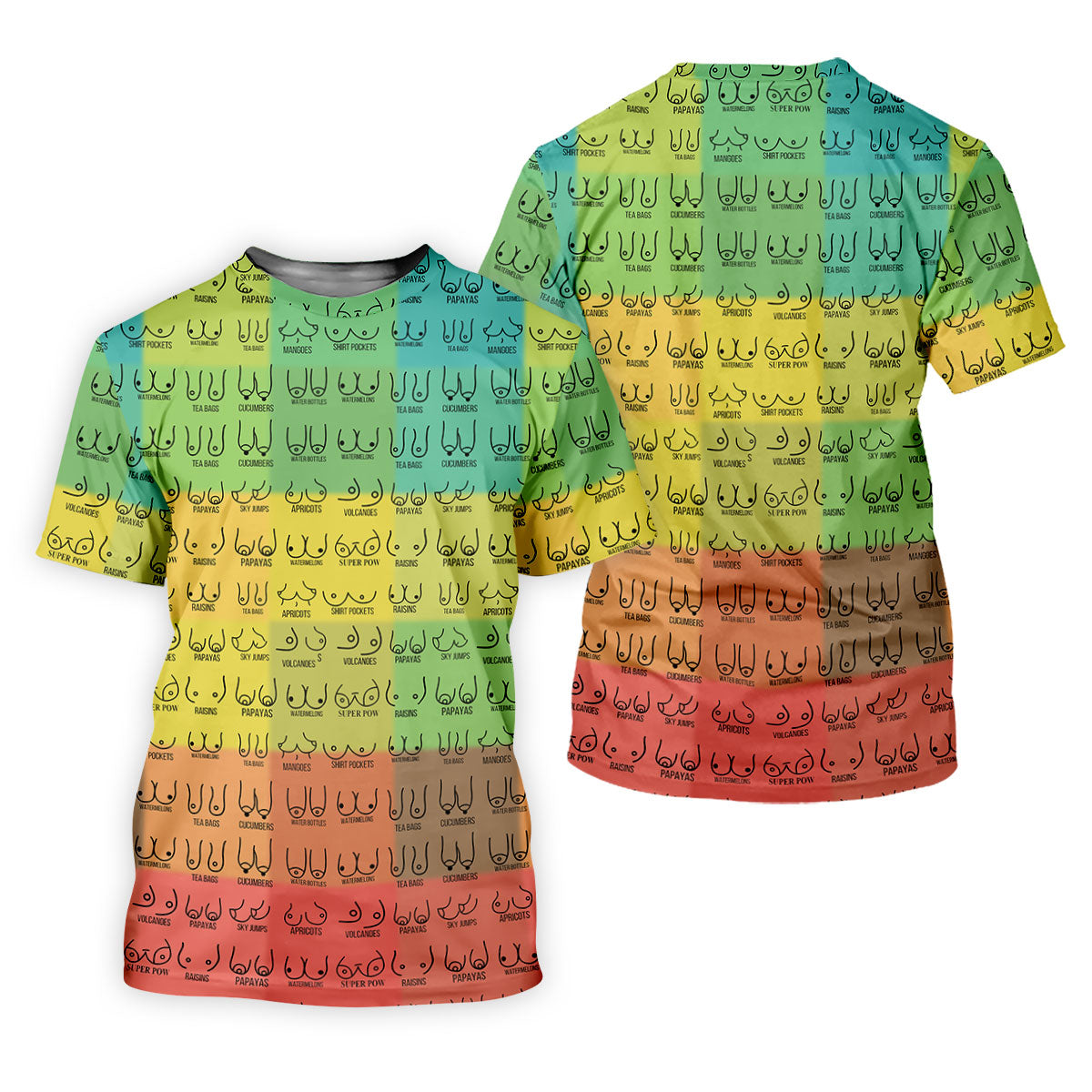 Watermelons Funny Boob Pattern Golf Polo Shirt, Men's Golf Shirt, Printed Golf Shirts