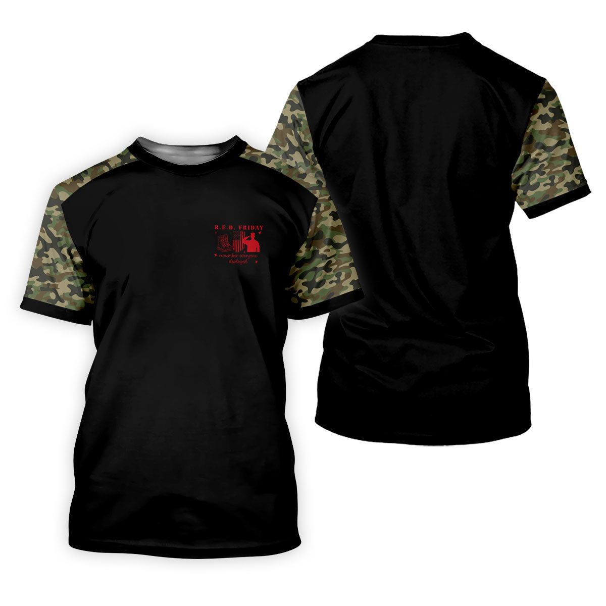 RED Friday Camo Black Patriotic 4th Of July Golf Shirt, 250th Anniversary Golf Shirt For Women