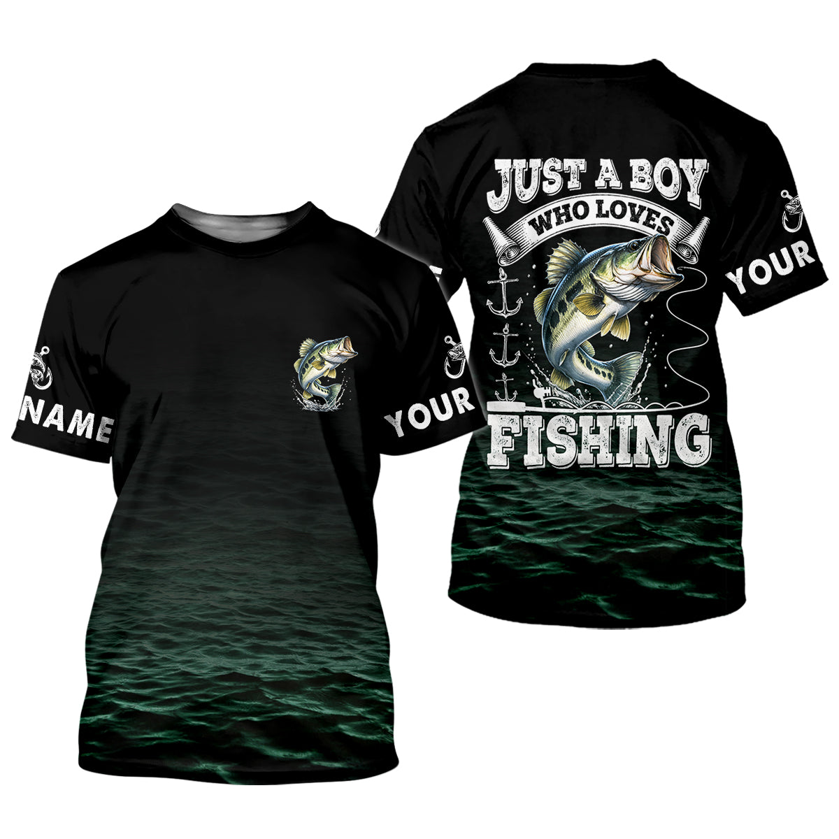 Just A Boy Who Loves Fishing Funny Fishing Shirt, Fishing UPF Shirts, Fishing Shirts For Men