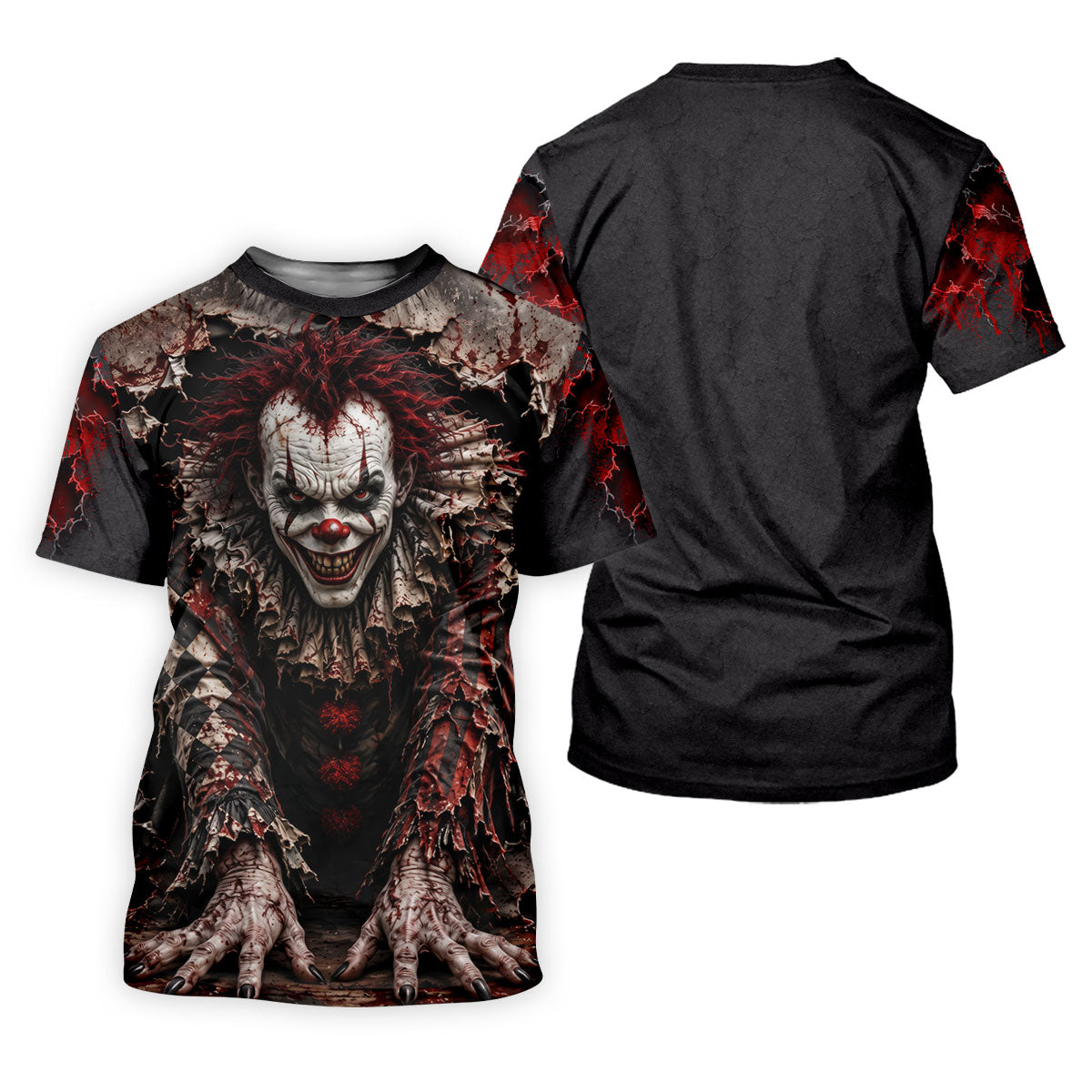 Torn Wall Horror Character Halloween Golf Shirt, Golf Apparel For Men, Mens Golf Shirts