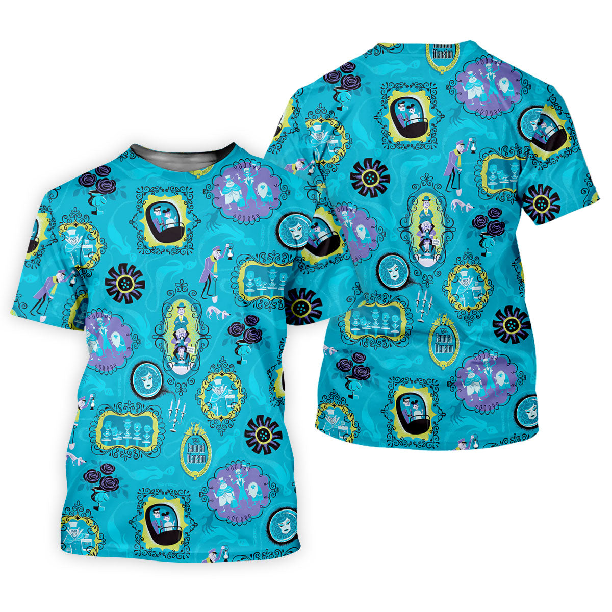 Blue Ghost Portrait Gallery Halloween Polo Shirt, Golf Polo For Women, Ladies Golf Shirts