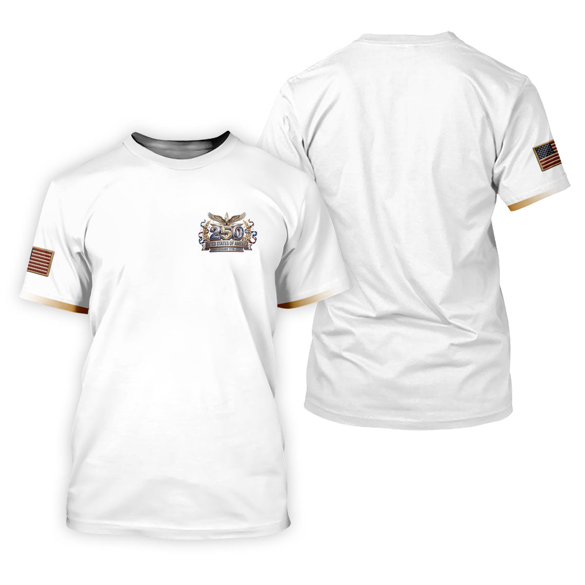 250 Years USA Anniversary 1776-2026 Ladies Golf Tops, America Patriotic Golf Shirt For Women
