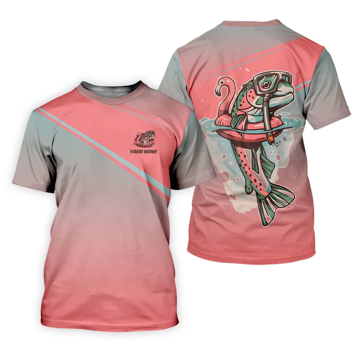 Custom Funny Fishing Shirt for Men, Snorkeling Fish Summer Beach, Fishing UPF Shirts