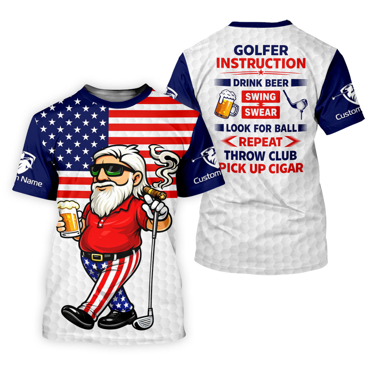 Swing Swear Look For Ball Repeat Patriotic 4th Of July Golf Shirt, 250 Years Golf Shirt For Women