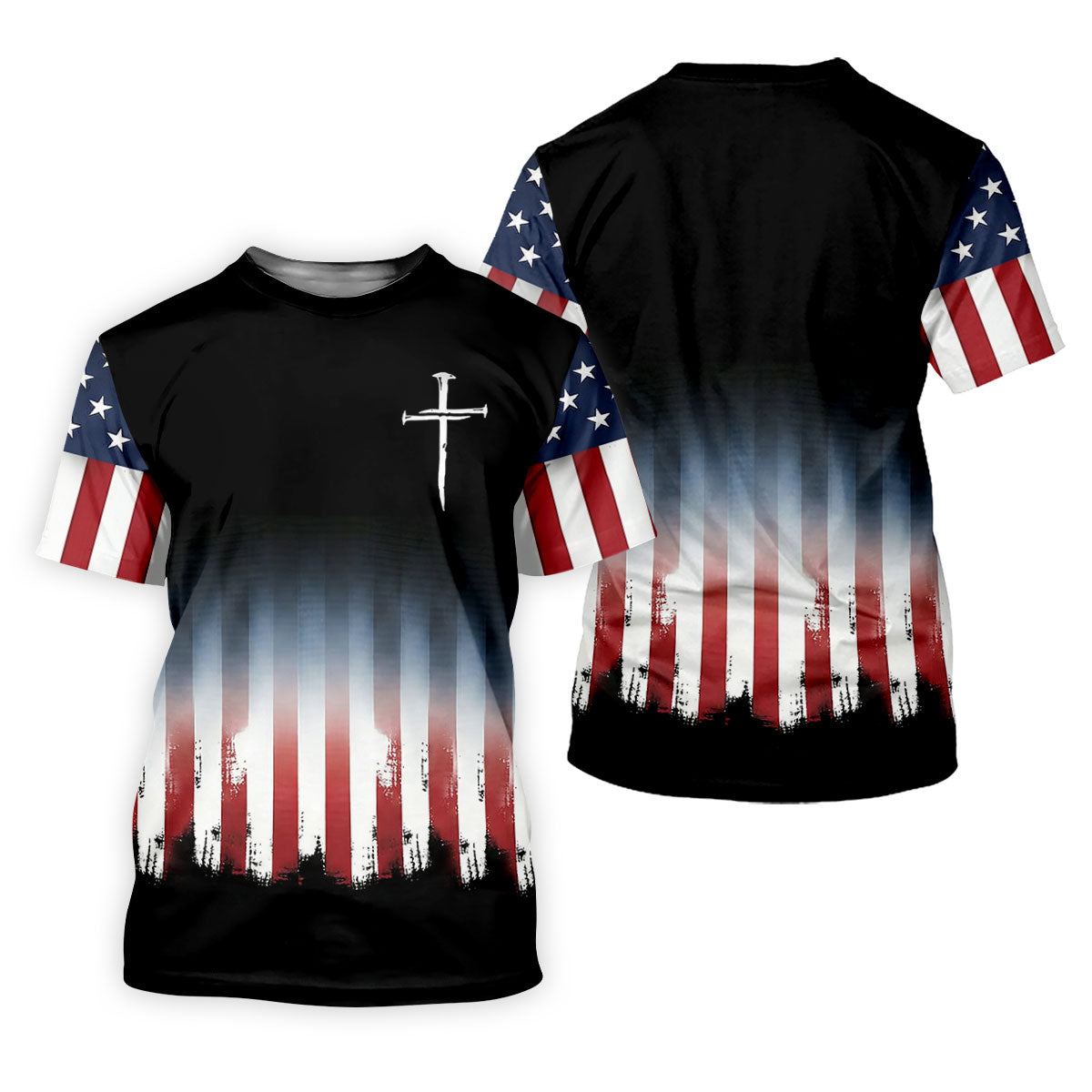 250 Years USA Anniversary 1776-2026 Ladies Golf Tops, Faith Cross Patriotic 4th Of July Golf Shirt For Women