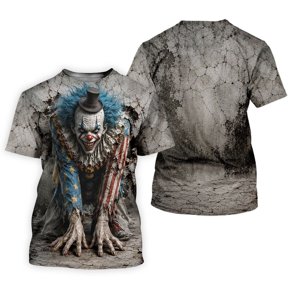 Cracked Wall Horror Character Halloween Shirt, Printed Golf Shirts, Golf Polo Shirts For Men