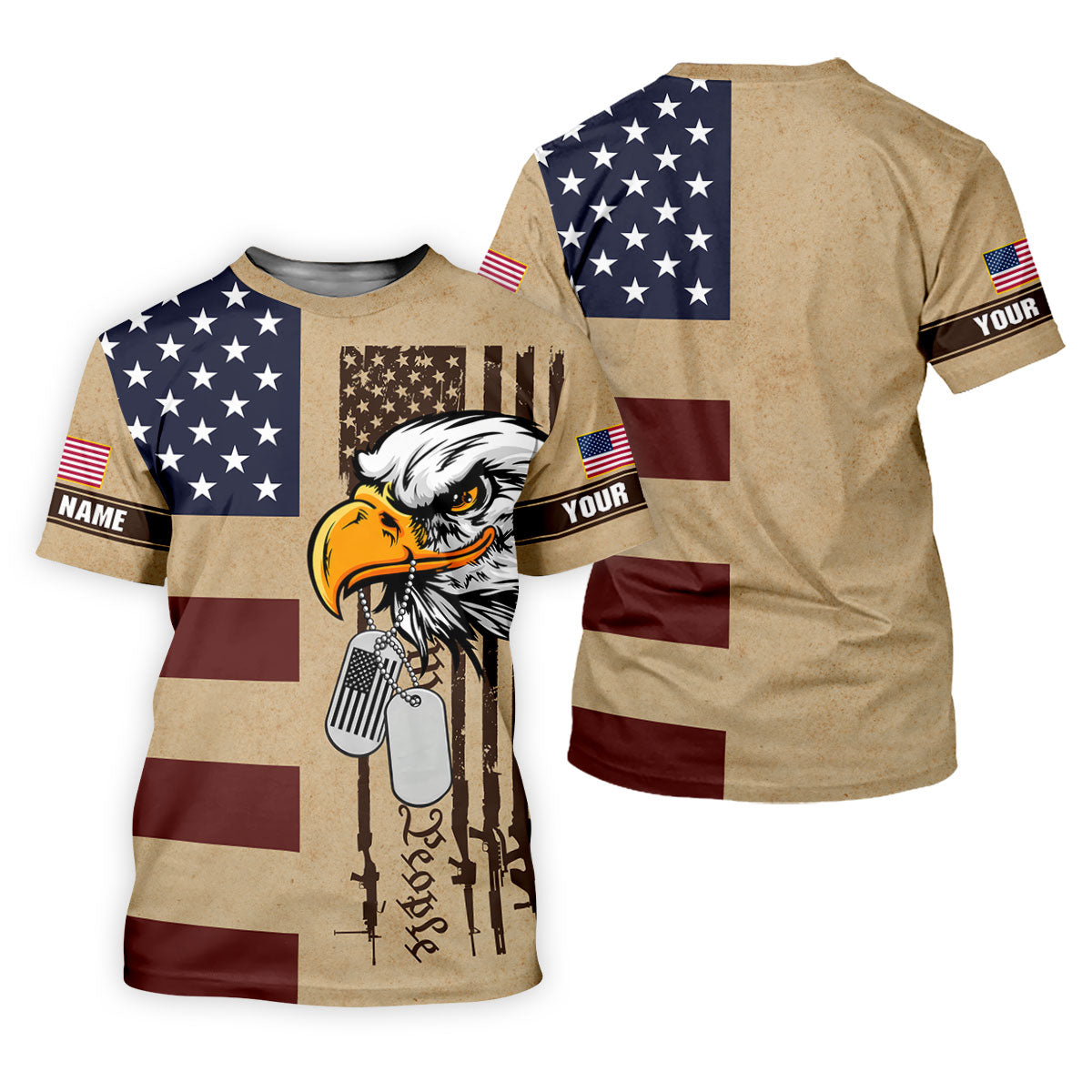 250 Years Bald Eagle American Flag Vintage Golf Shirt, Patriotic 4th Of July Golf Shirts For Men