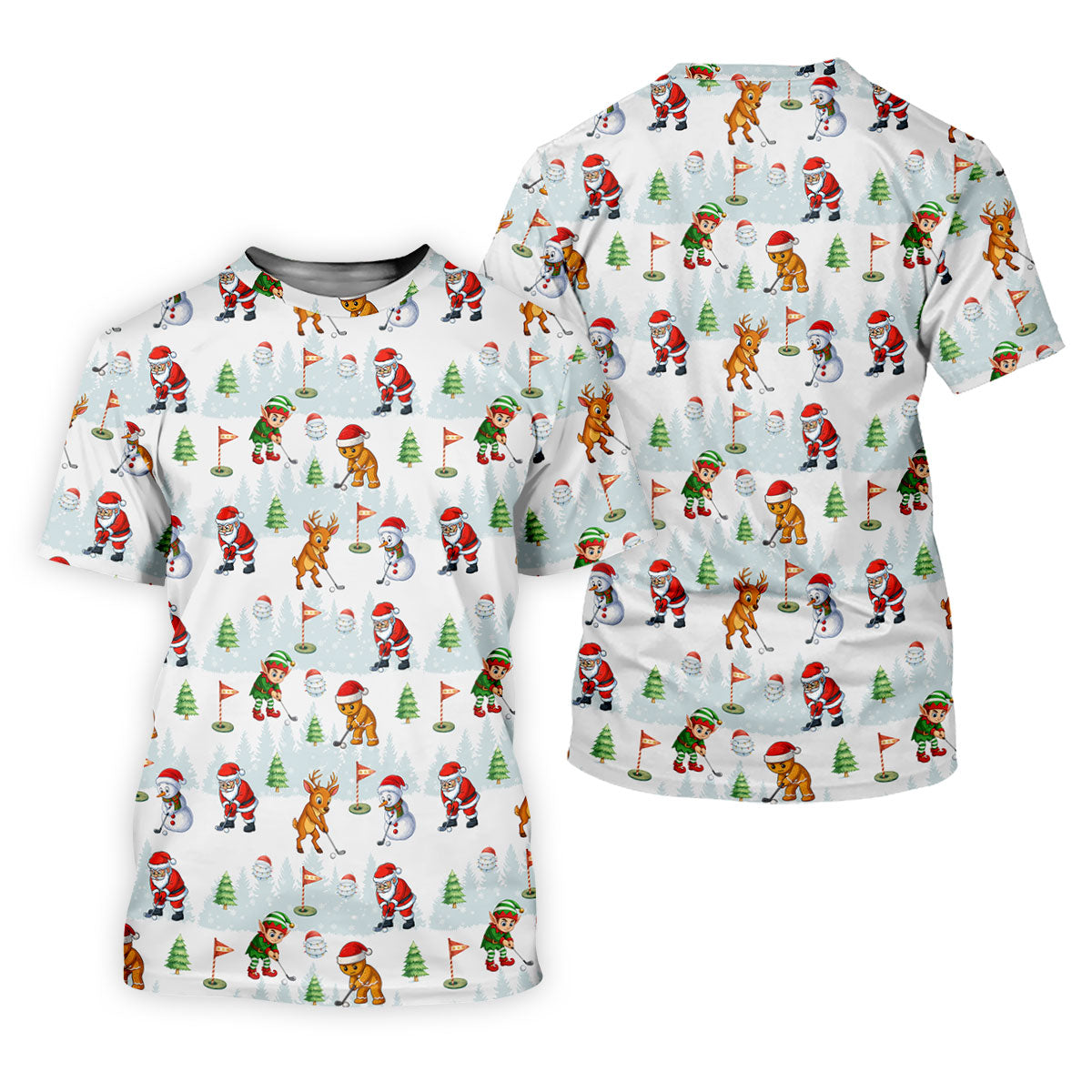 Classic Christmas Characters Fun Women's Golf Shirts, Cute Golf Outfit, Ladies Golf Tops, Christmas Golf Shirt