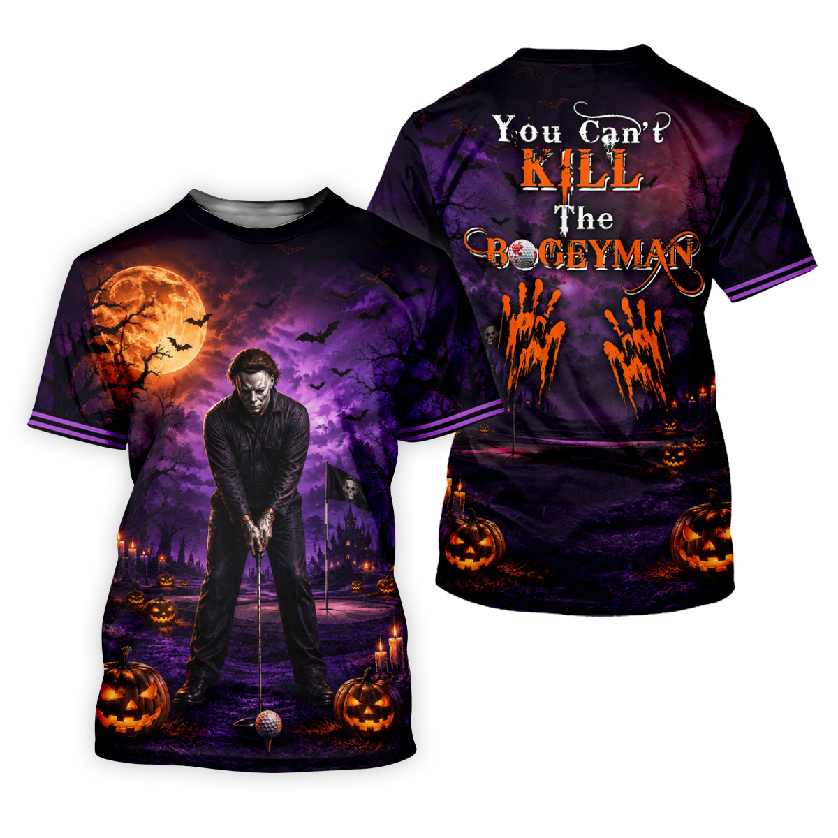 You Can't Kill The Bogeyman Halloween Polo Shirt, Printed Golf Shirt, Ladies Golf Tops