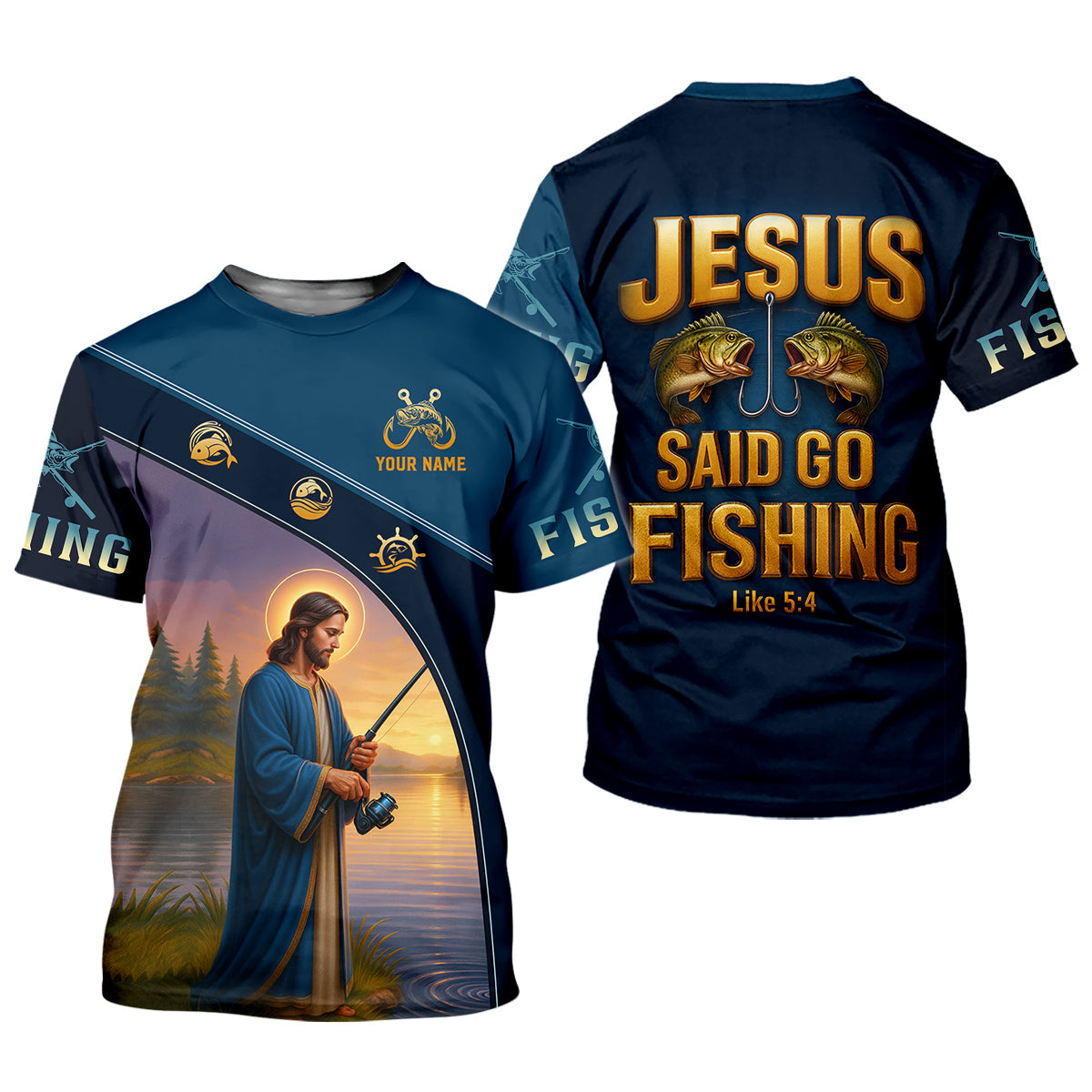Jesus Said Go Fishing Funny Fishing Shirt, Christian Fishing Women SPF Shirt, Female Fishing Shirts