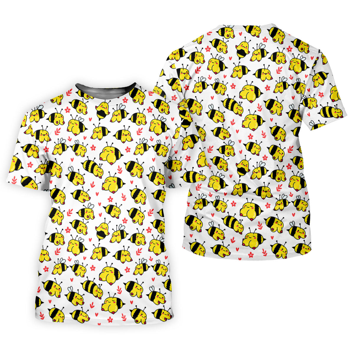 Funny Bee Breast Cancer Pattern Polo Shirt, Mens Golf Shirts, Golf Polo Shirts For Men