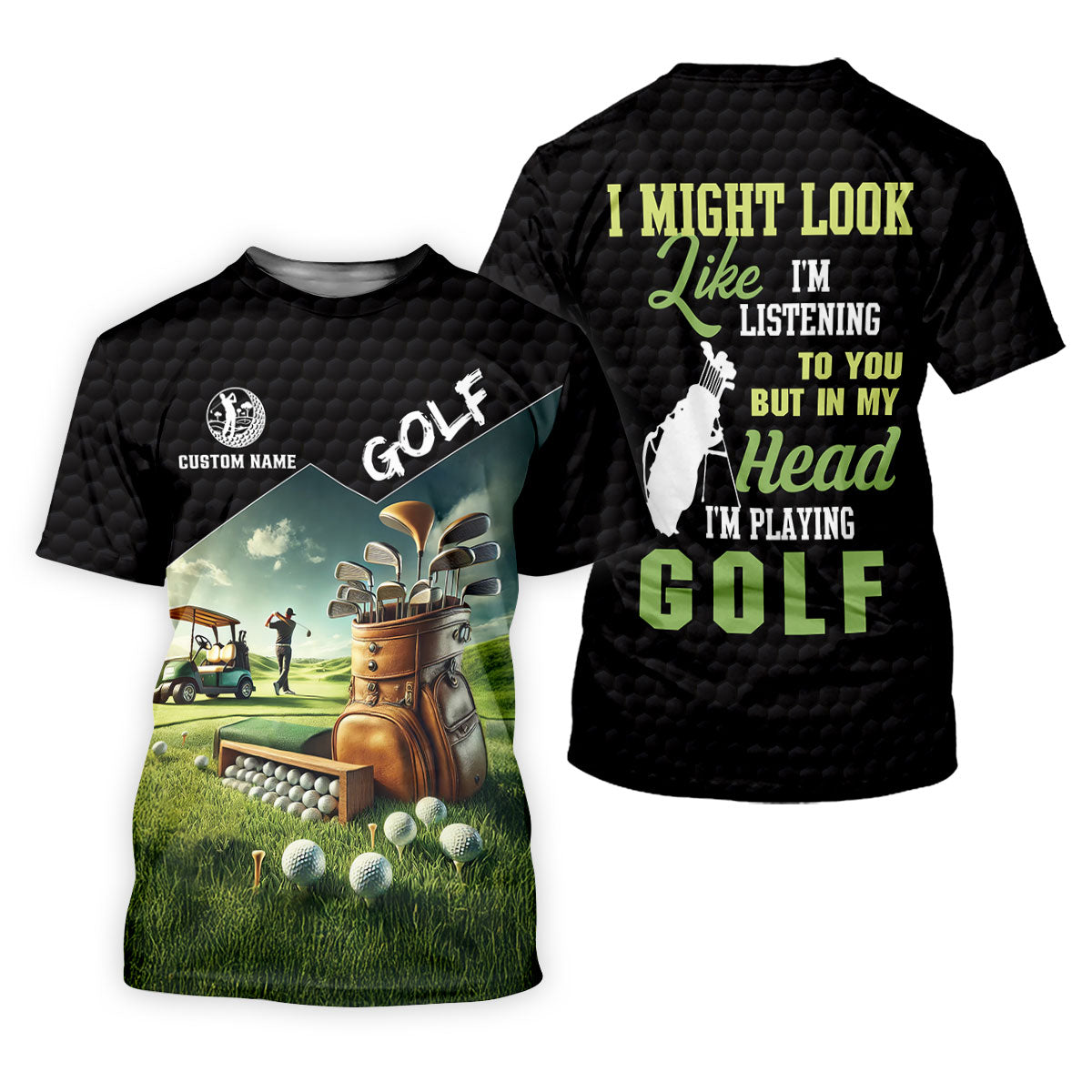 In My Head I'm Playing Golf Funny Golf Shirt, Custom Golf Shirts, Golf Shirt For Women