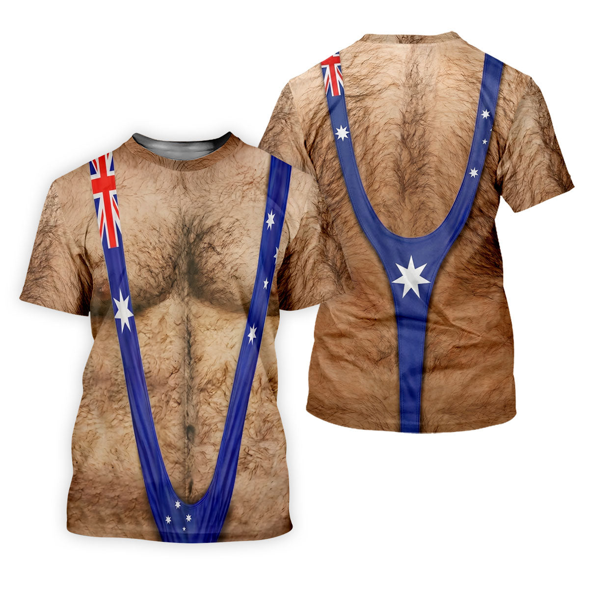 Australia Flag Print Fun Golf Shirt, Men's Golf Top, Polo Shirts For Men, Golf Shirts For Men