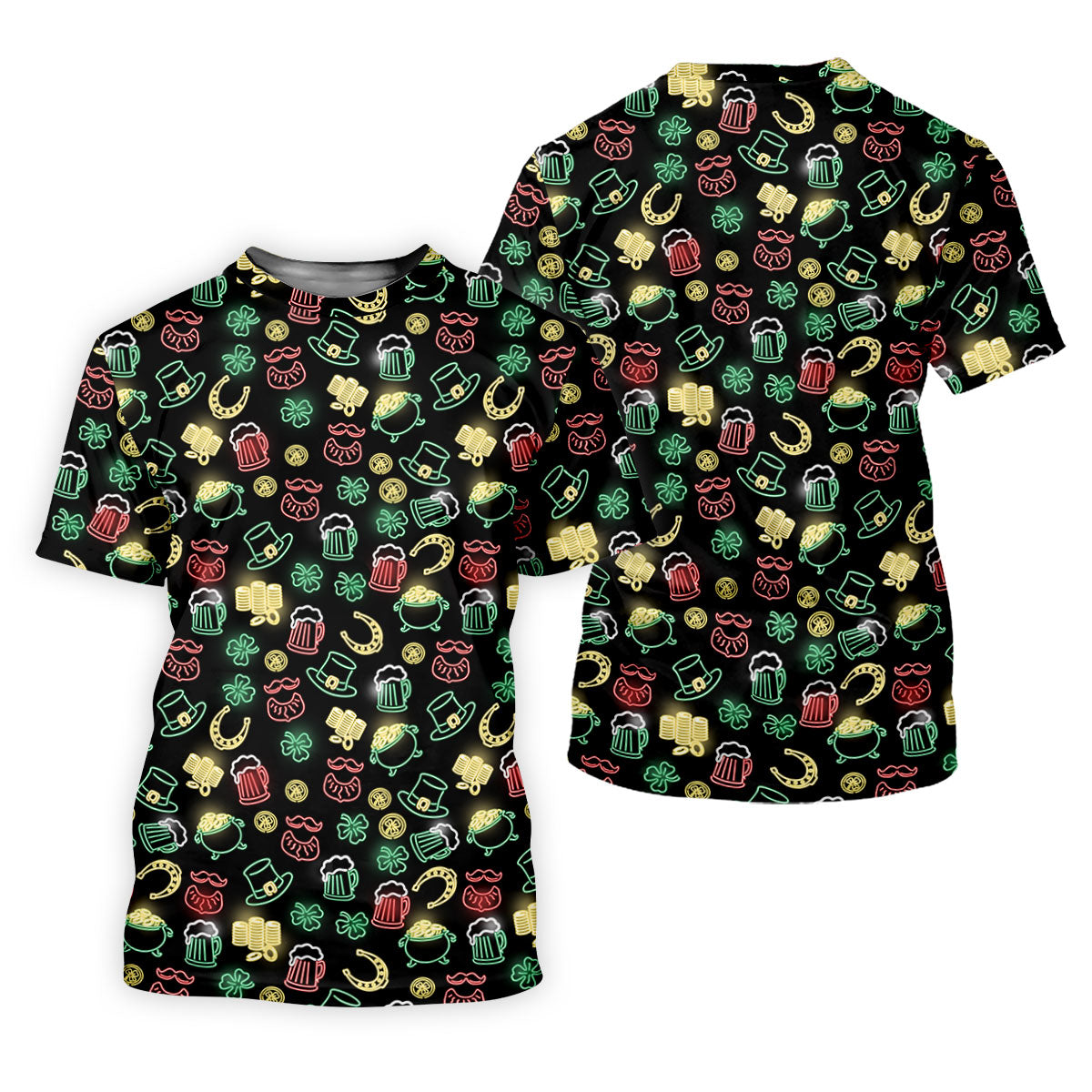Leprechaun Hats Gold Coins Pot St Patrick's Day Shamrock Golf Shirt, Women's Golf Tops, Ladies Golf Polos