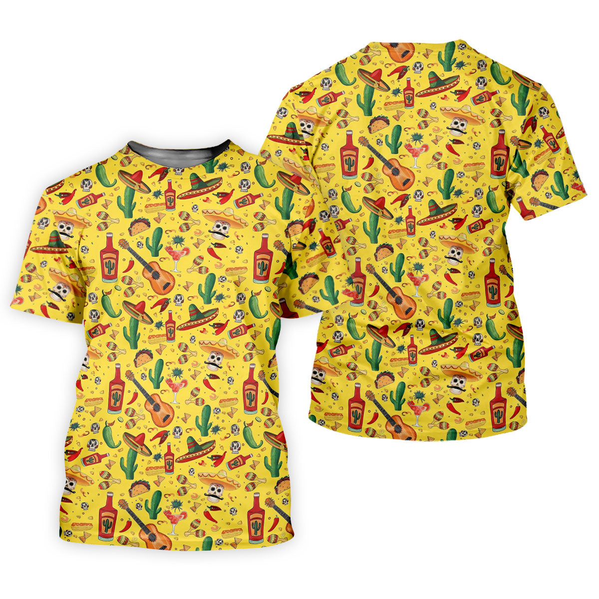 Skulls With Sombreros Funny Cinco De Mayo Fiesta Themed Ladies Golf Tops, Golf Shirt For Women