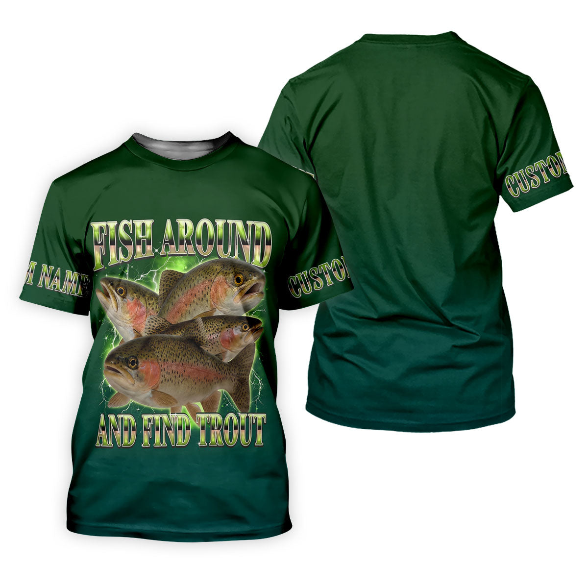 Fish Around And Find Trout Fishing UPF Shirts, Funny Fishing Shirt, Fishing Shirt For Women