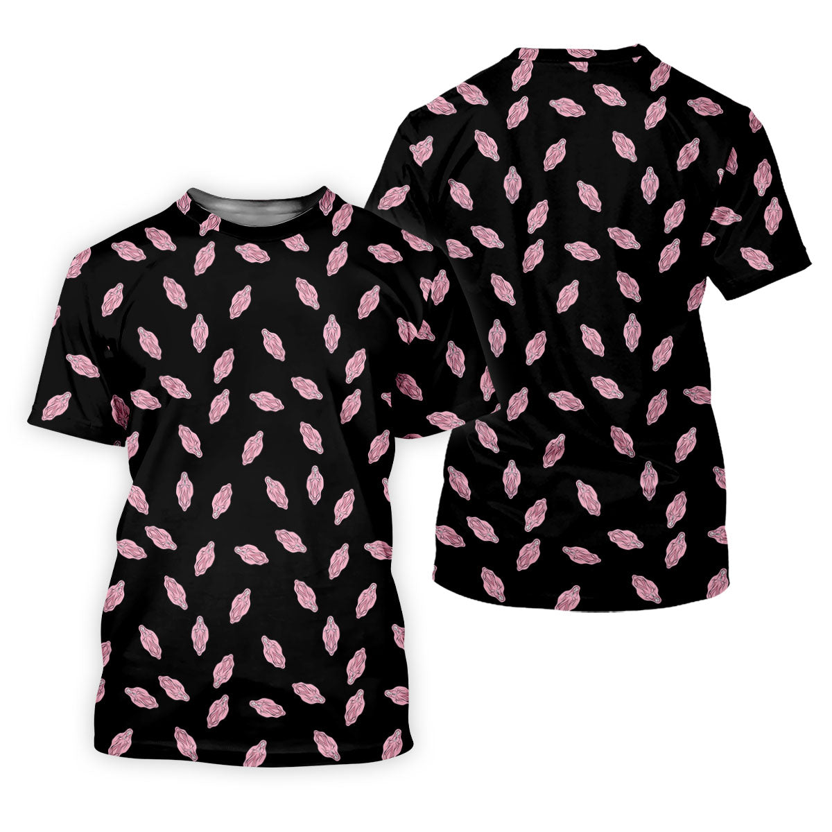 Funny Pink Adult Humor Pattern Polo Shirt, Golf Shirts For Women, Women’s Golf Apparel