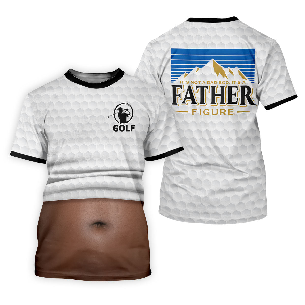 It's Not A Dad Bod It's A Father Figure Men's Funny Golf Shirts, Father's Day Golf Gift