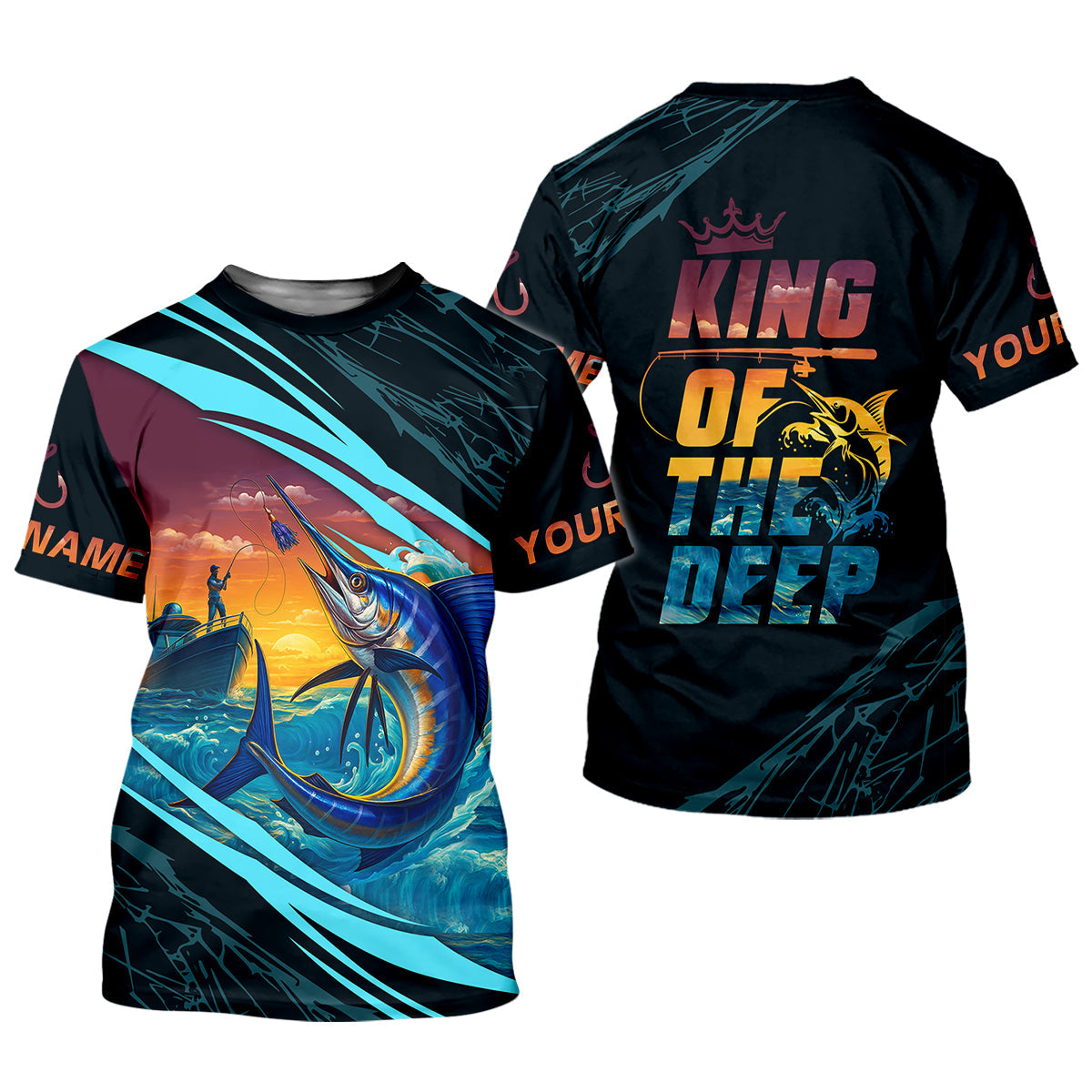 King Of The Deep Swordfish Fishing SPF Shirt For Men, Fishing Gifts For Men, Men's Fishing Shirt
