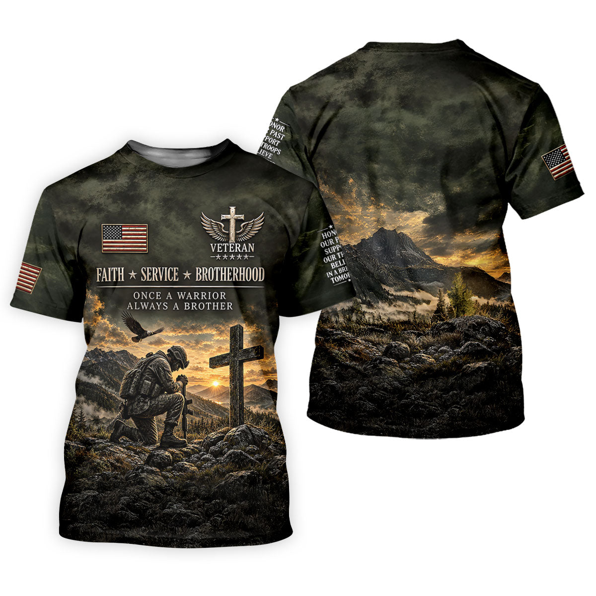 Veterans Day Praying Soldier Cross Polo Shirt, Golf Tops For Women, Ladies Golf Tops