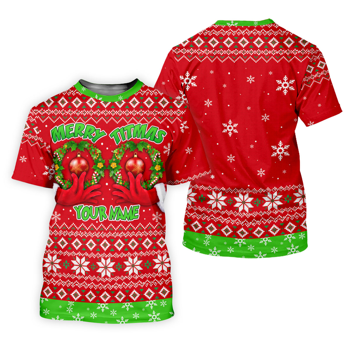 Custom Name Merry Titmas Polo Shirt, Christmas Golf Shirt For Men, Mens Golf Apparel