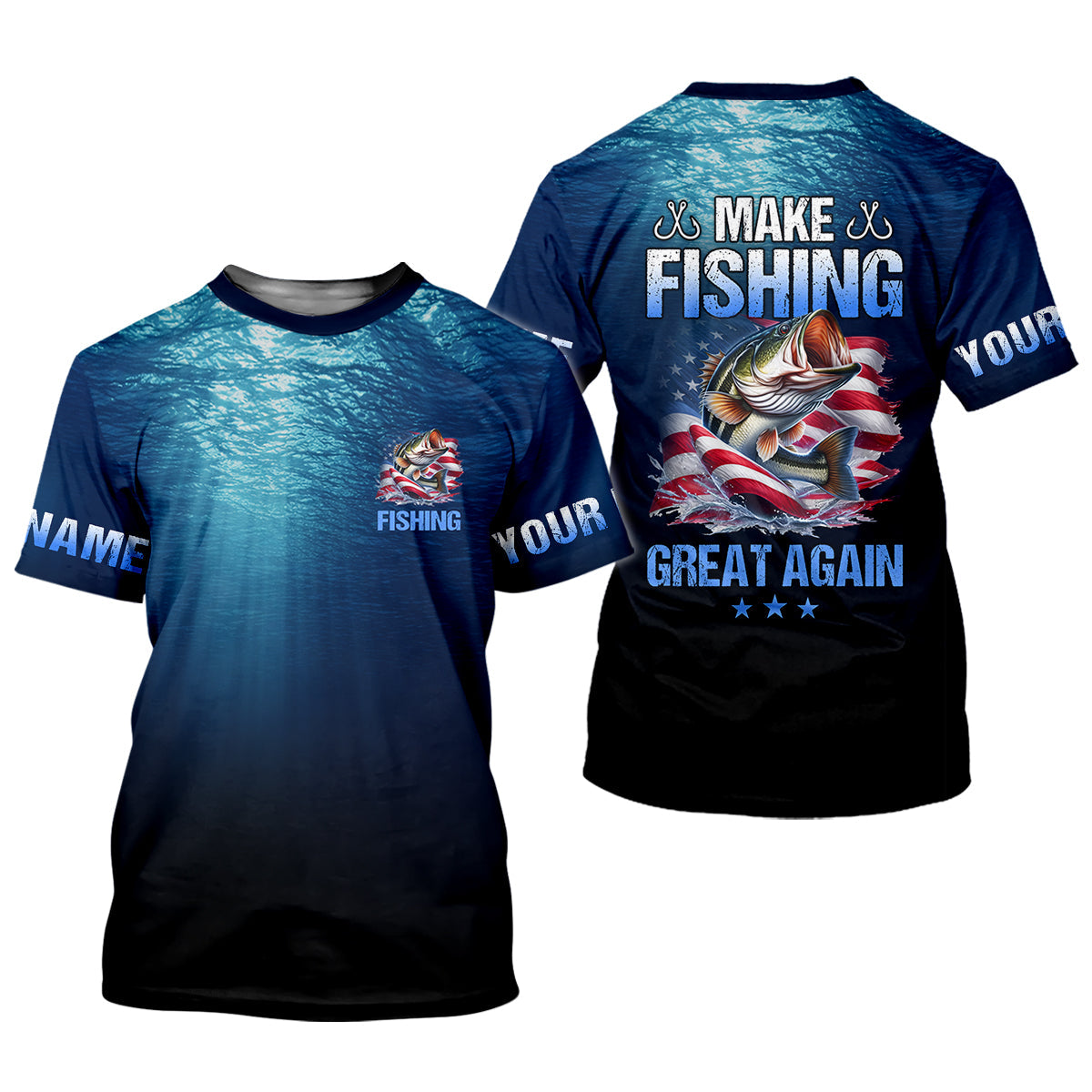 Make Fishing Great Again, Personalized Fishing Shirt, Fishing UPF Shirts, Funny Fisherman Gift