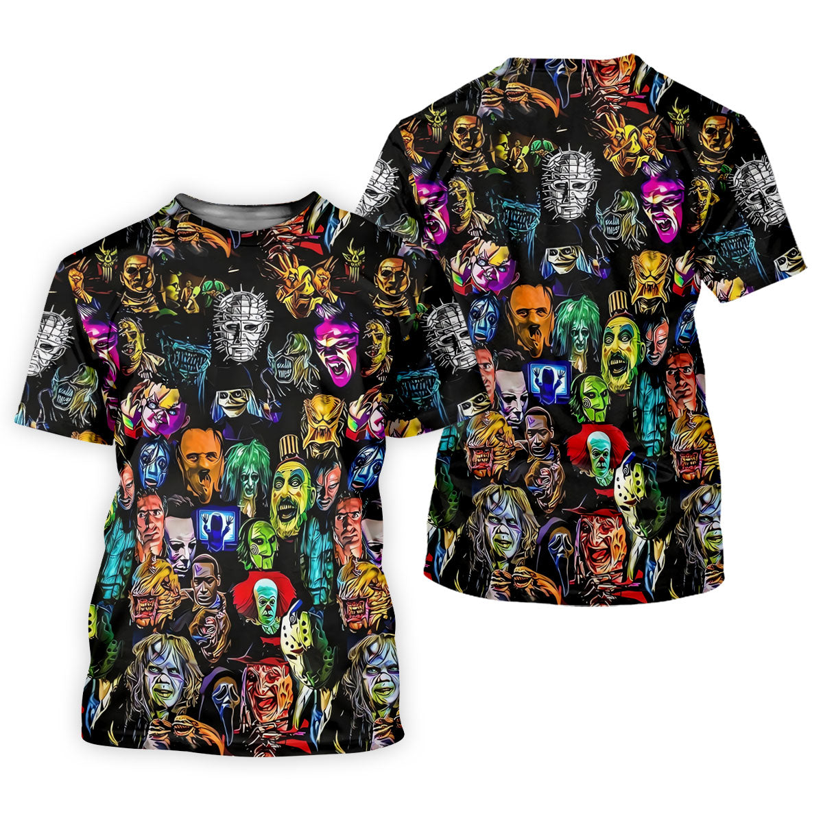 Halloween Horror Character Hawaiian Golf Shirt, Mens Golf Polo, Golf Shirts For Men