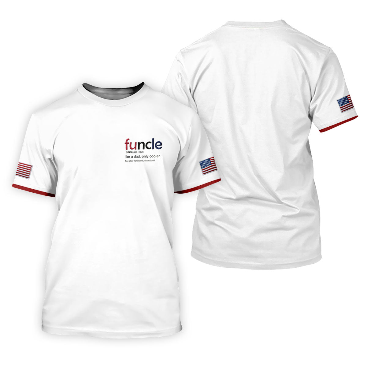 Funcle Like A Dad Only Cooler Father's Day Golf Shirt, Men's Funny Golf Shirts, Golf Gift For Dad