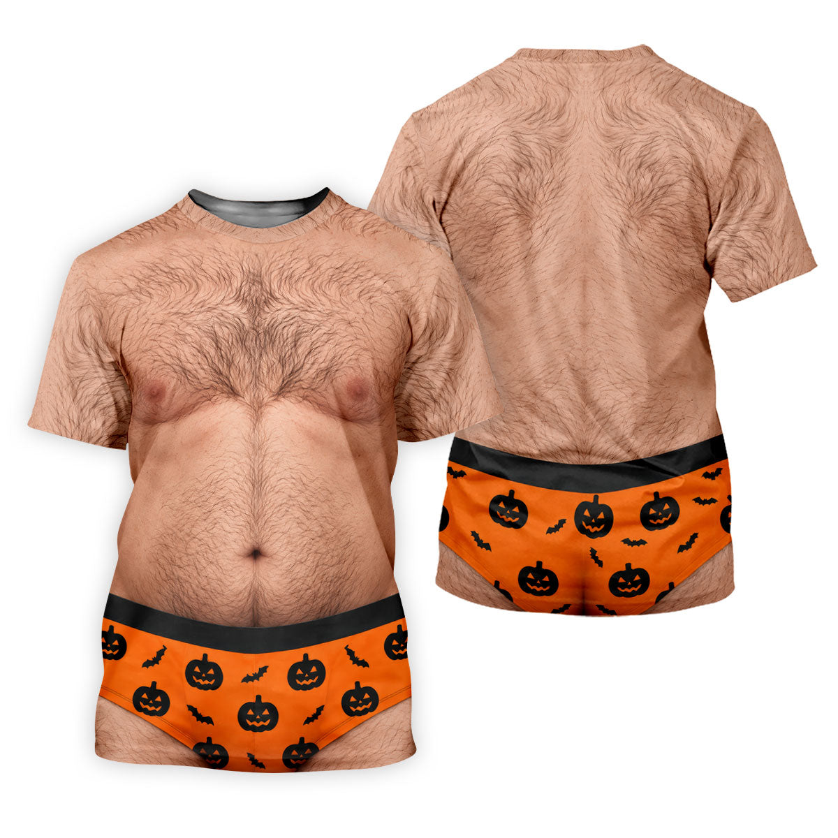 Funny Hairy Chest Halloween Costume Polo Shirt, Ladies Golf Shirts, Halloween Golf Shirt