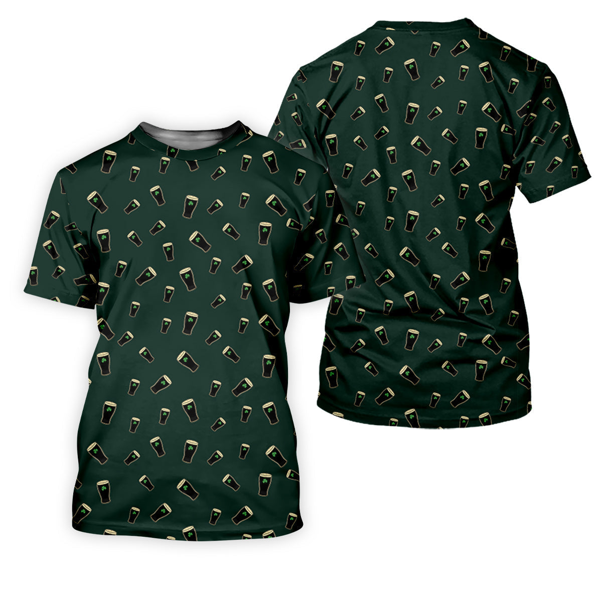 Dark Stout Beer St Patrick's Day Green Shamrock Golf Shirt, Ladies Golf Tops, Golf Shirt For Women
