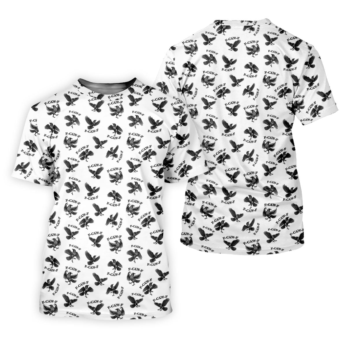 F-Caw-F Raven Halloween Golf Polo Shirt, Halloween Shirt For Men, Golf Apparel For Men