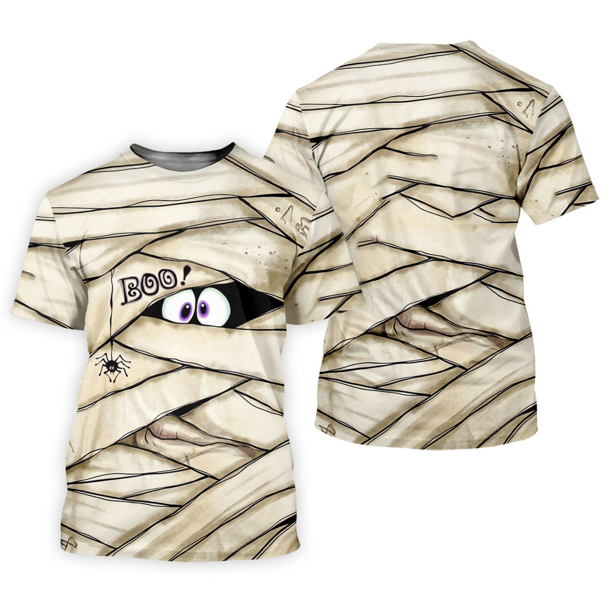 Cute Mummy Peeking Eyes BOO Halloween Golf Polo Shirt, Mens Golf Polo, Hawaiian Golf Shirt