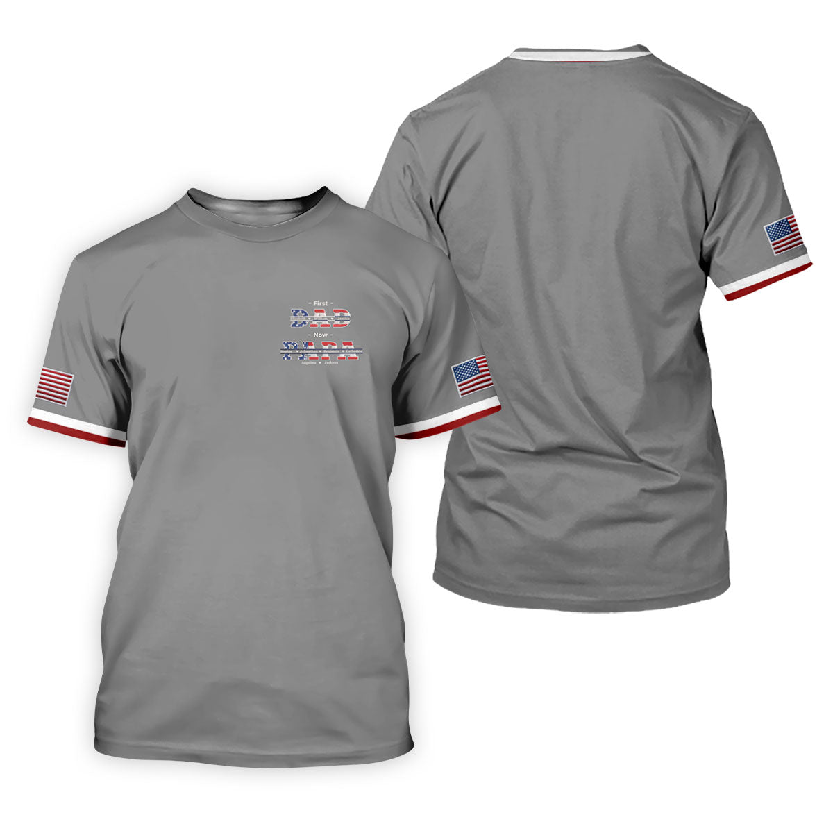 Gray First Dad Now Grandpa Golf Polo Shirt, Mens Golf Polo, Printed Golf Shirts
