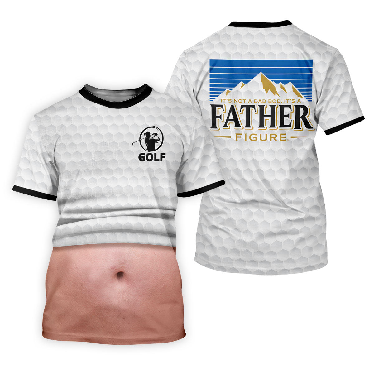 It's Not A Dad Bod It's A Father Figure Men's Funny Golf Shirts, Father's Day Golf Gift