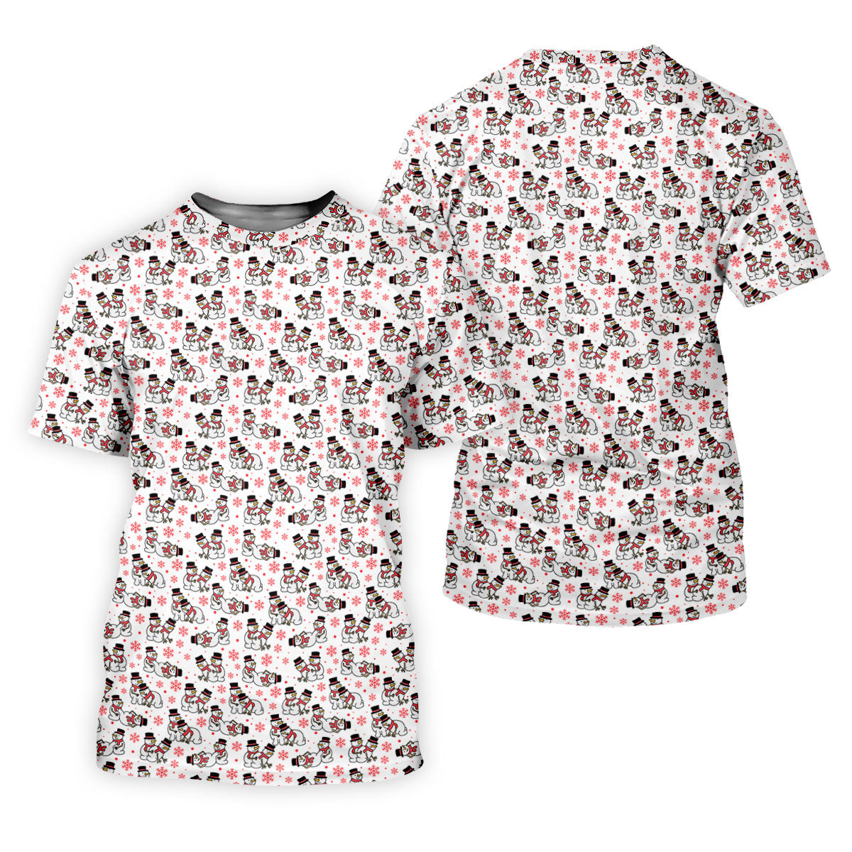 Naughty Snowman White Men's Golf Shirt, Christmas Golf Shirt, Fun Golf Shirts For Men, Xmas Golf Shirt