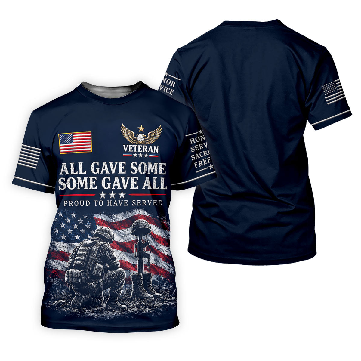 All Gave Some Some Gave All Polo Shirt, Veterans Day Golf Shirt, Golf Tops For Women