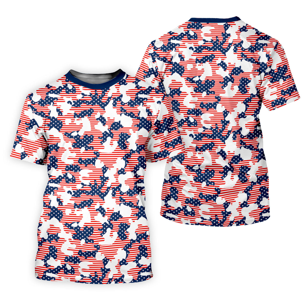 Red White And Blue Camo Patriotic Golf Shirt, 4th Of July Golf Shirt, 250 Celebration Golf Shirt For Women