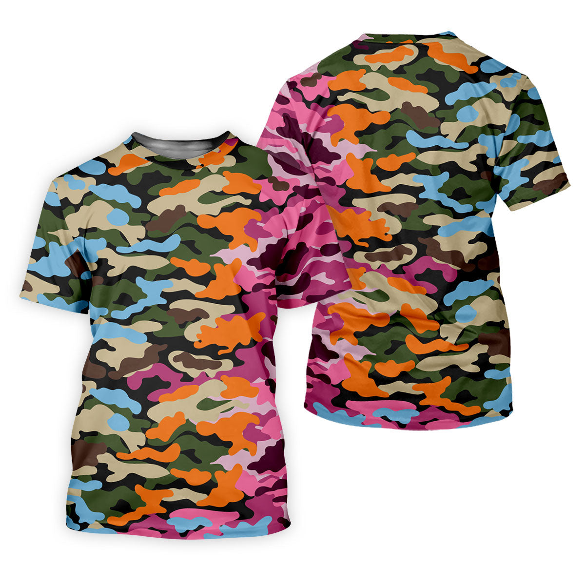 Rainbow Camouflage Ladies Golf Tops, Cool Golf Outfit, Golf Shirt For Women, Ladies Golf Polos