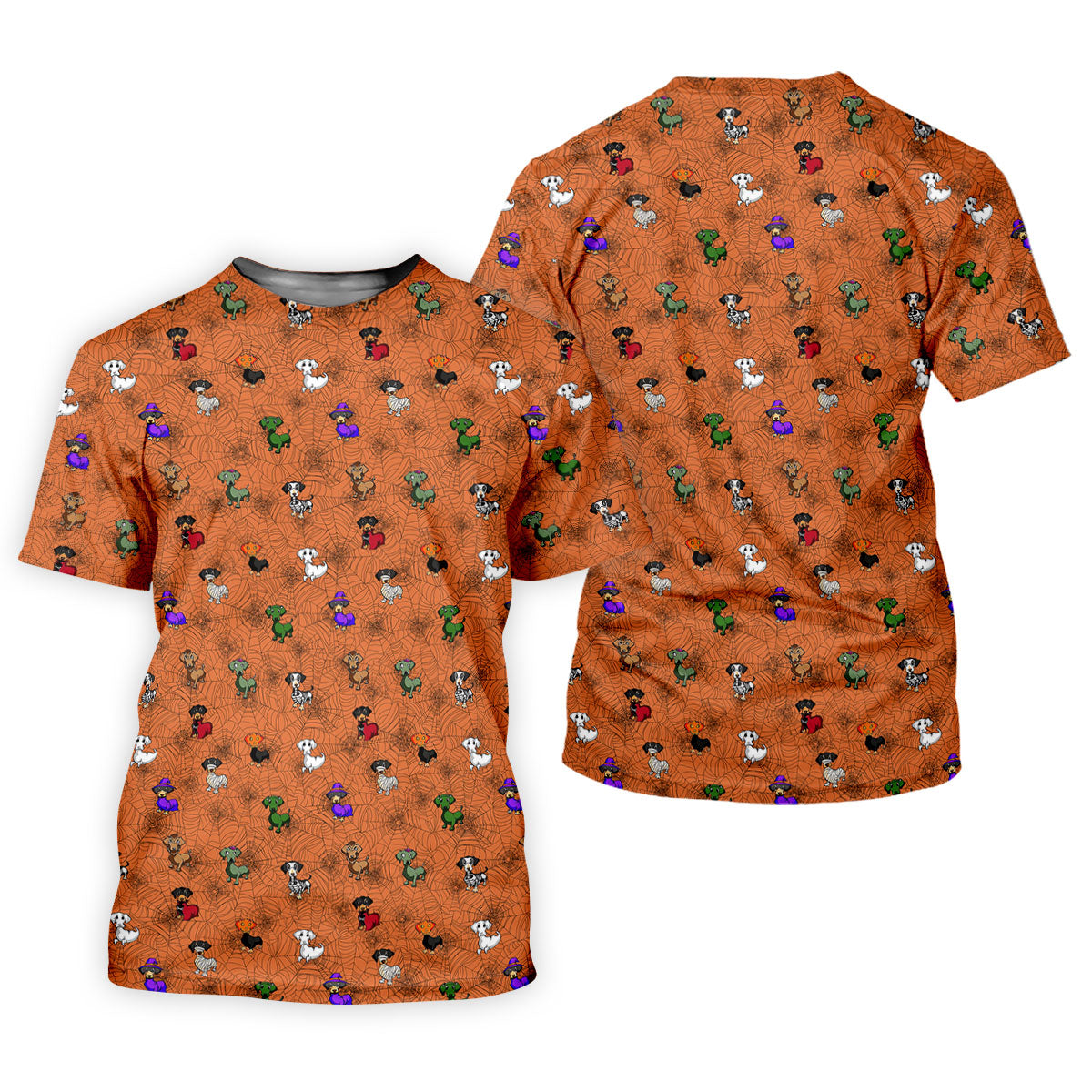 Costume Dogs Spider Web Halloween Golf Polo Shirt, Dog Lover Shirt, Golf Shirts For Men