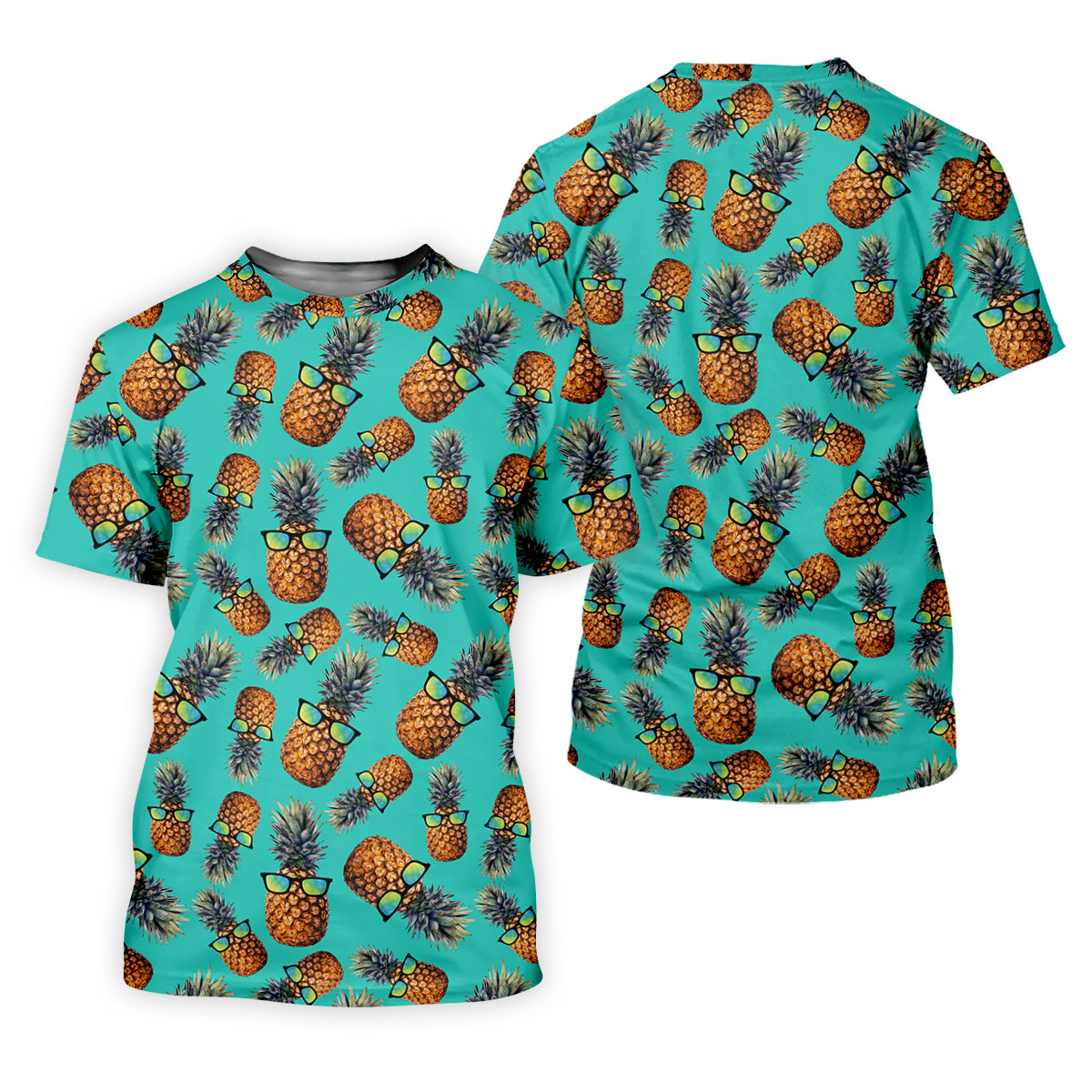 Cool Pineapple Tropical Theme Hawaiian Golf Shirt, Polo Shirts For Men, Golfing Apparel