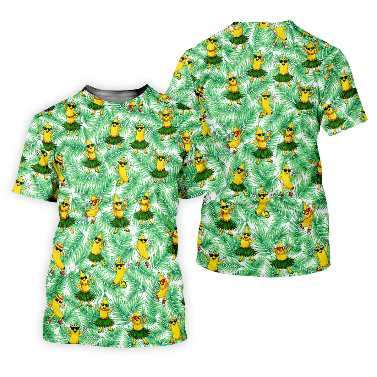 Funny Hula Banana Tropical Hawaiian Golf Shirt, Golf Polo For Women, Printed Golf Shirt