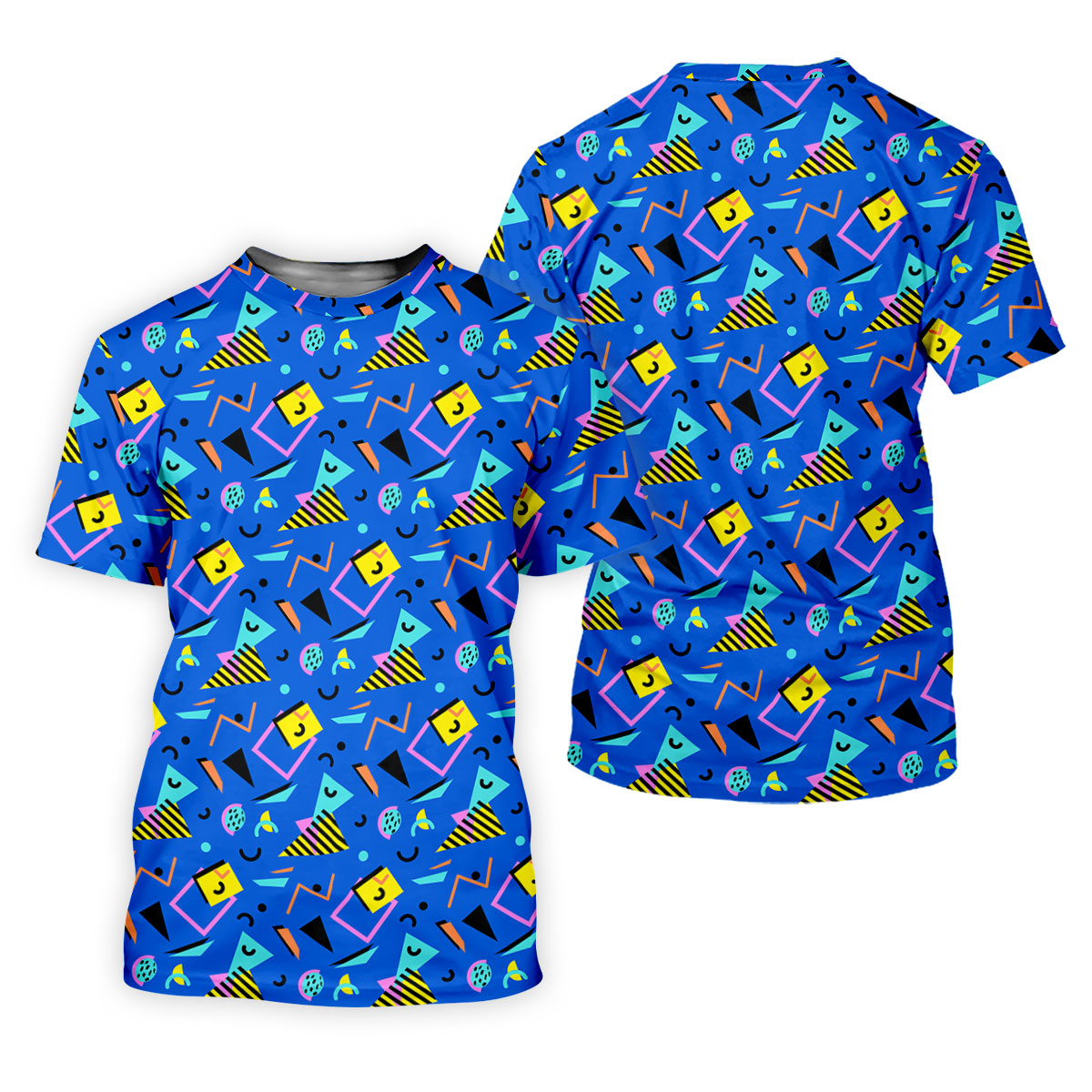 Playful Geometric Memphis Style Golf Shirt For Women, Ladies Golf Shirts, Women's Polo Shirt